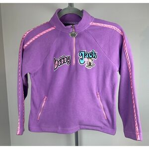 Vintage Bobby Jack Sweatshirt Jrs XS 1/4 ZIP Monkey Purple Bubble Gum Y2K